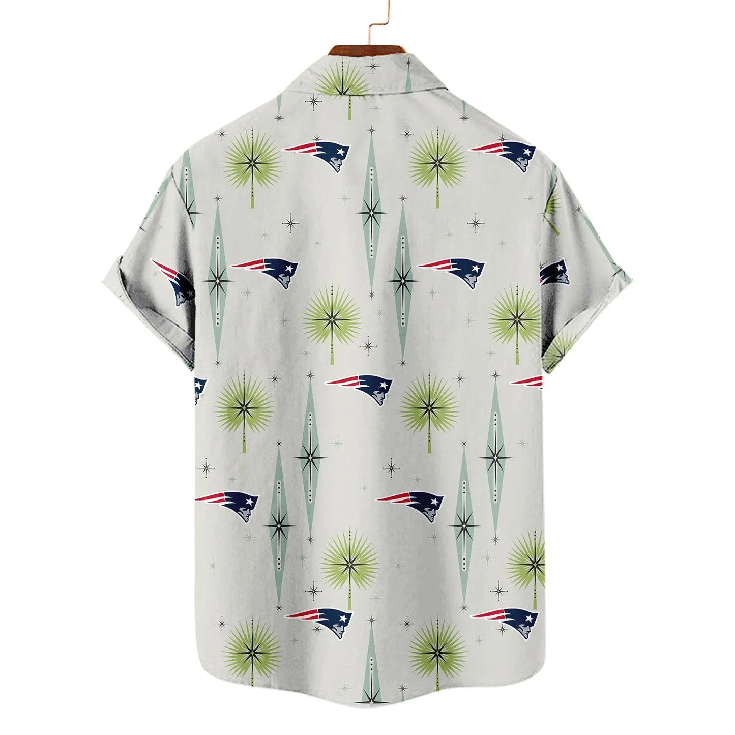 New England Patriots Summer Hawaiian Shirt Logo AZBTHWS000027