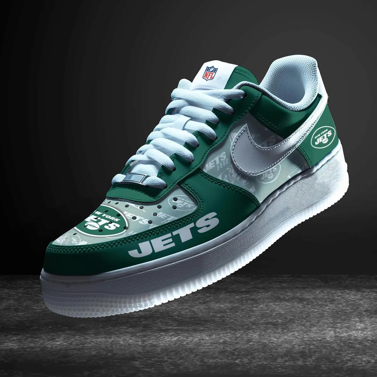 New York Jets Personalized AF1-1 Logo Pattern Sneakers AZBTAF1000335