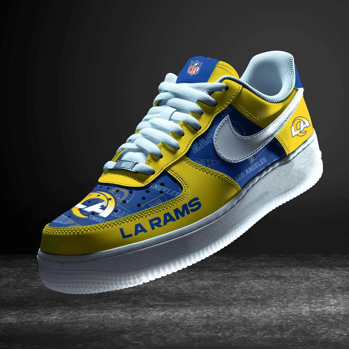 Los Angeles Rams Personalized AF1-1 Logo Pattern Sneakers AZBTAF1000330