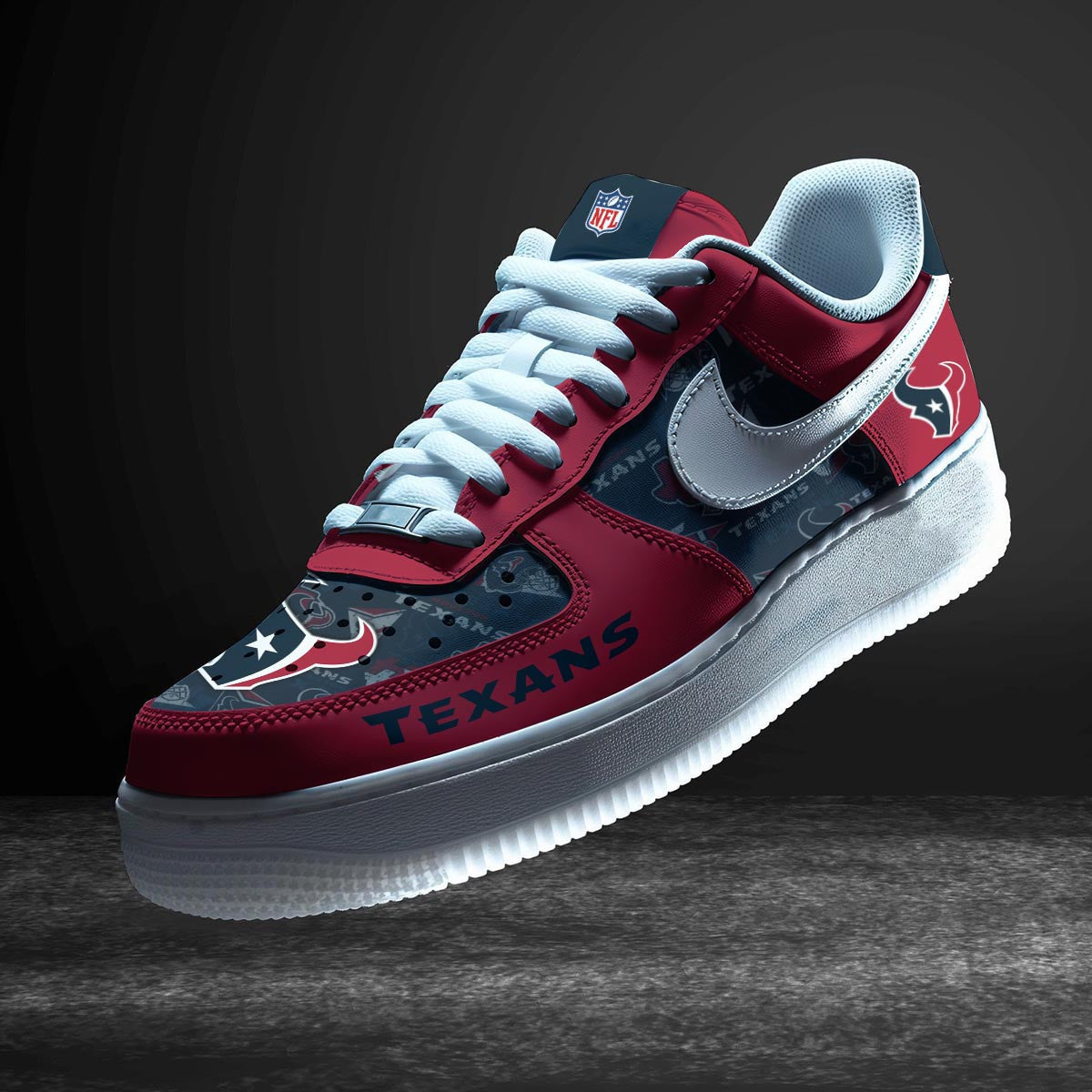Houston Texans Personalized AF1-1 Logo Pattern Sneakers AZBTAF1000354