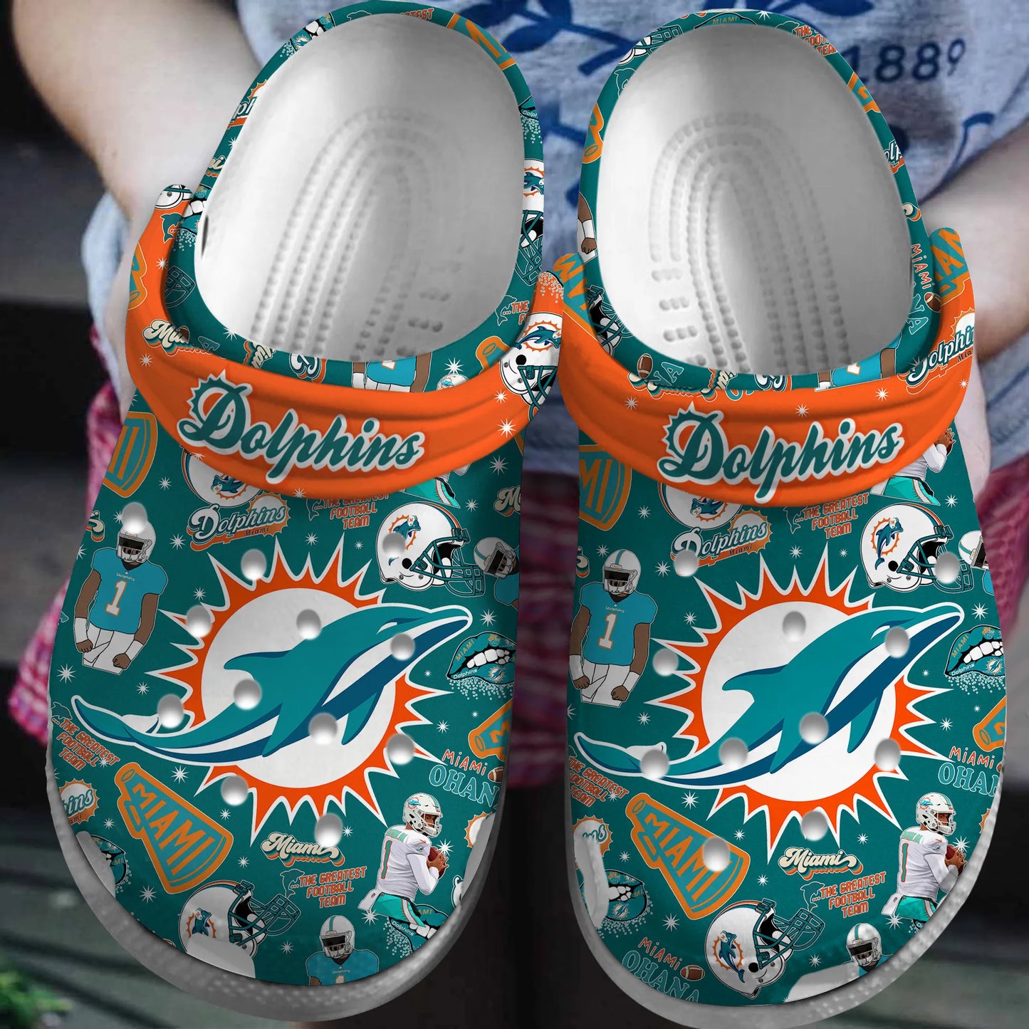 Miami Dolphins Clogs Shoes AZBTCL000031