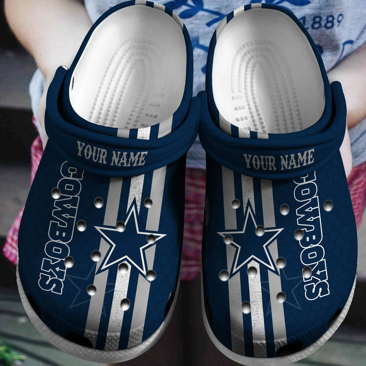 Dallas Cowboys Clogs Shoes AZBTCL000032