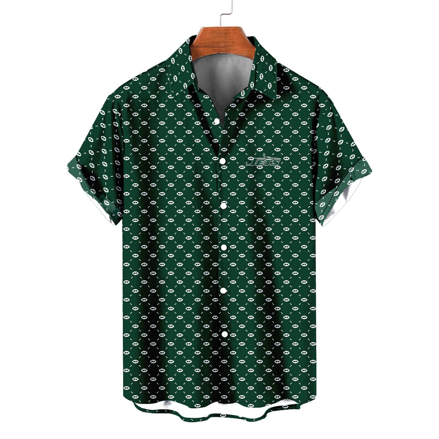 New York Jets Summer Hawaiian Shirt Logo D2 AZBTHWS000113