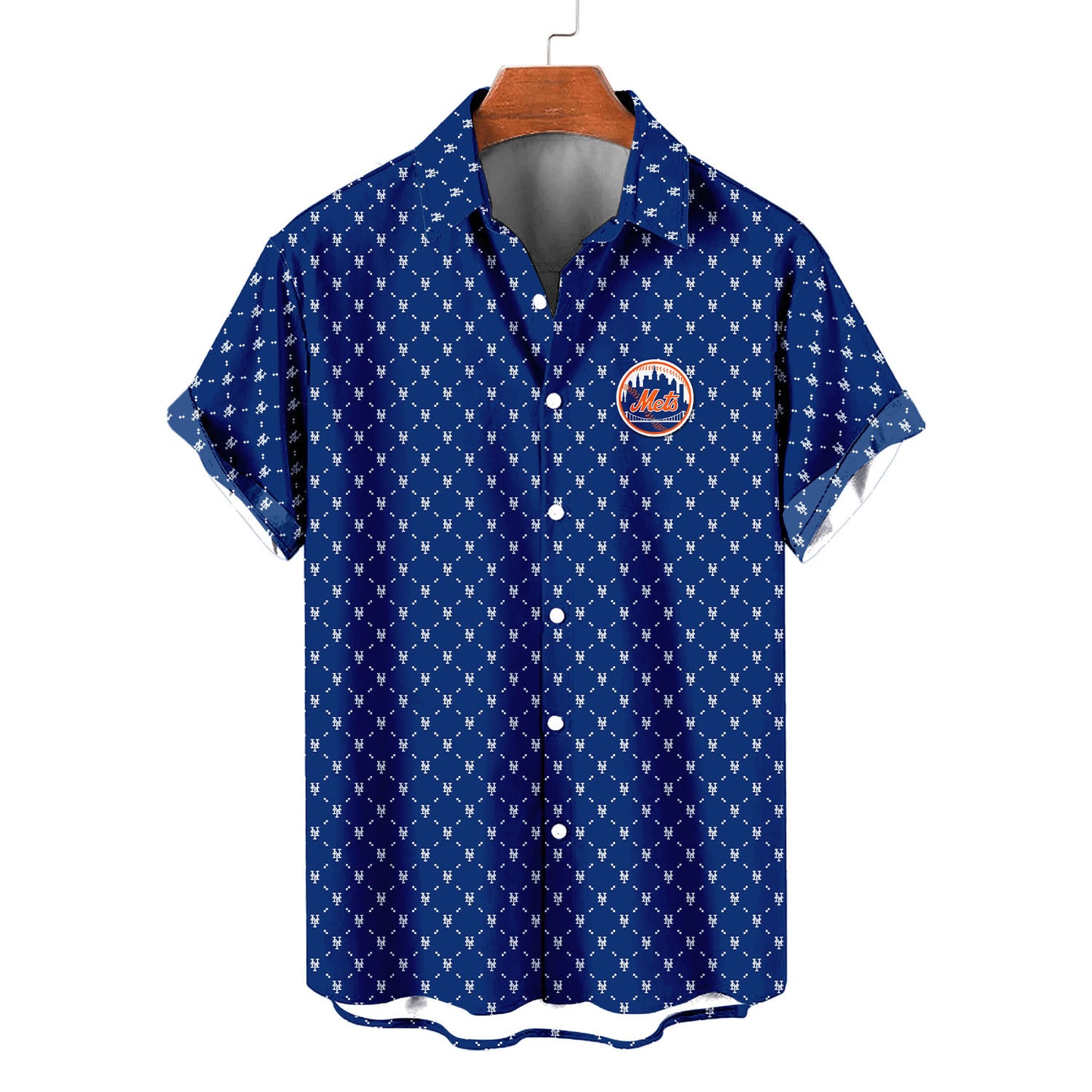 New York Mets Summer Hawaiian Shirt Logo D2 AZBTHWS000146