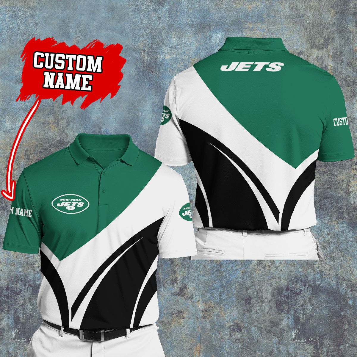 New York Jets Personalized Men Polo Shirt AZBTPLS000205