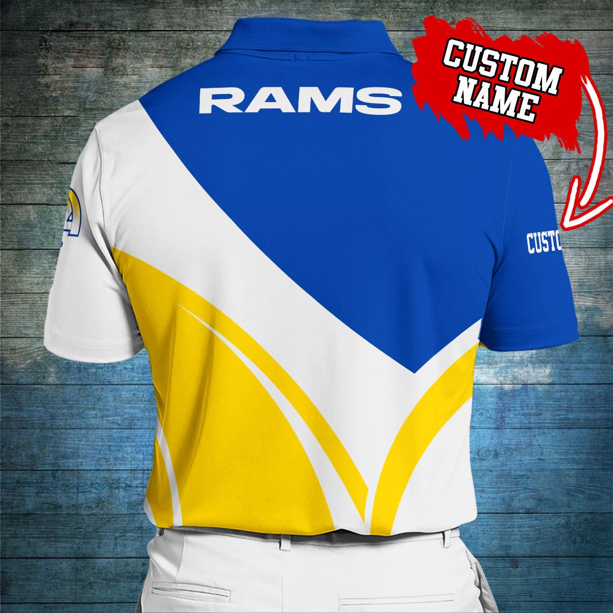 Los Angeles Rams Personalized Men Polo Shirt AZBTPLS000203