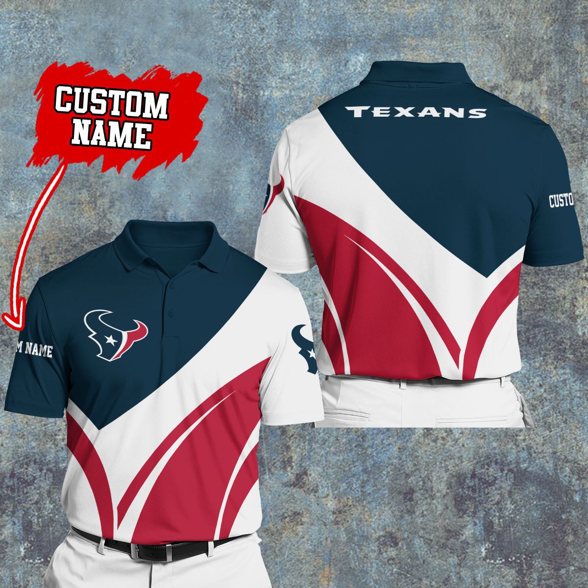 Houston Texans Personalized Men Polo Shirt AZBTPLS000208