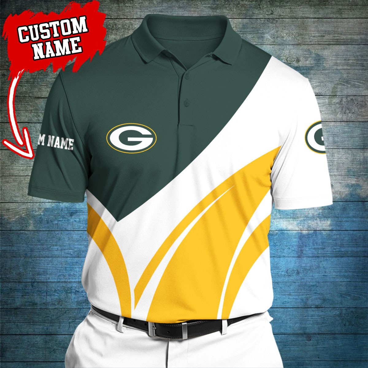 Green Bay Packers Personalized Men Polo Shirt AZBTPLS000204