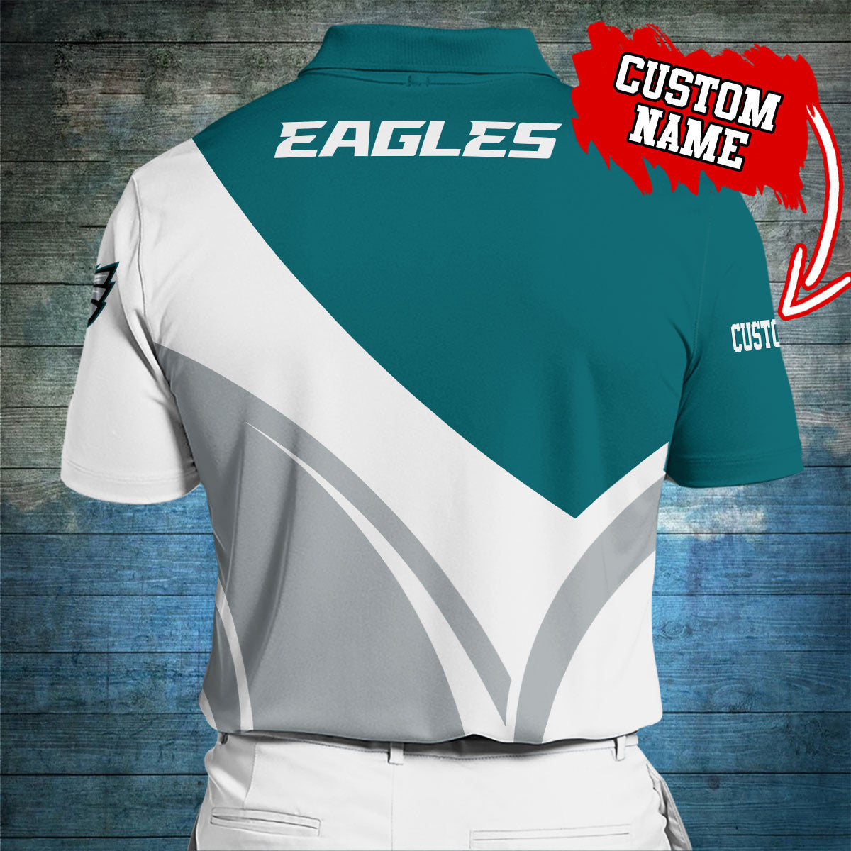 Philadelphia Eagles Personalized Men Polo Shirt AZBTPLS000020
