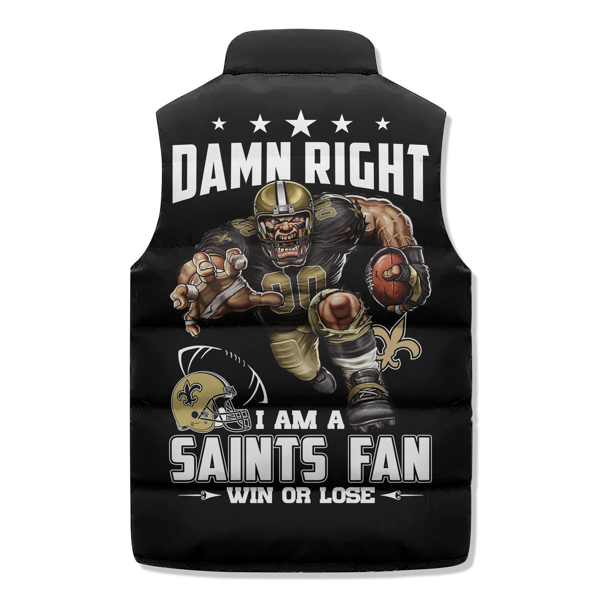 New Orleans Saints Premium Sleeveless Puffer Jacket New Collection AZBTSPFJ000011