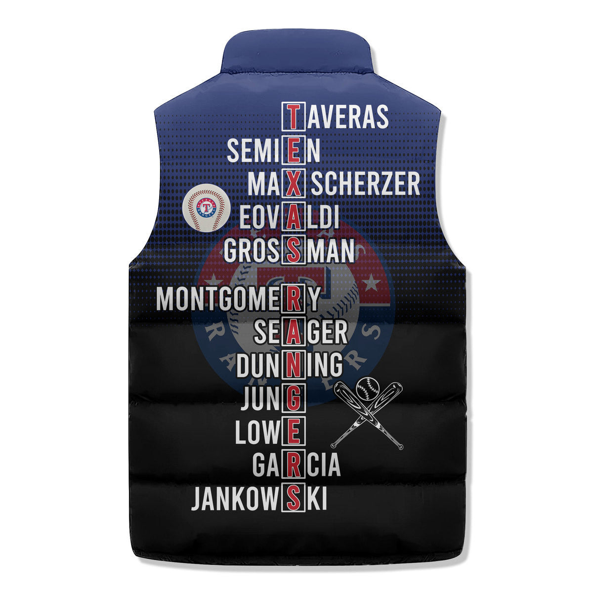 Texas Rangers Premium Sleeveless Puffer Jacket New Collection AZBTSPFJ000070