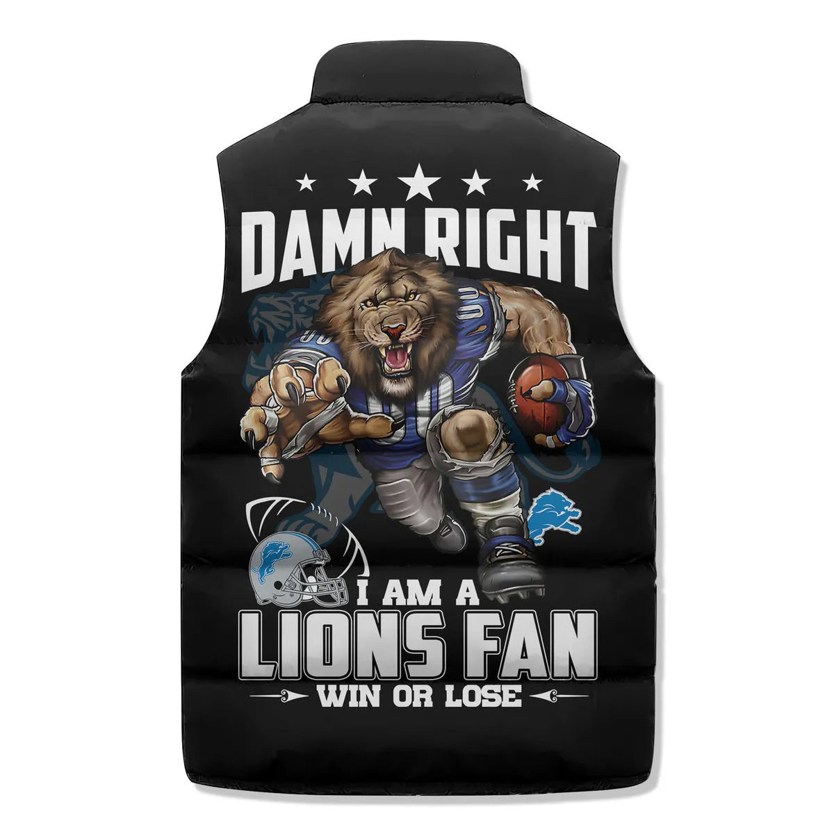 Detroit Lions Premium Sleeveless Puffer Jacket New Collection AZBTSPFJ000021
