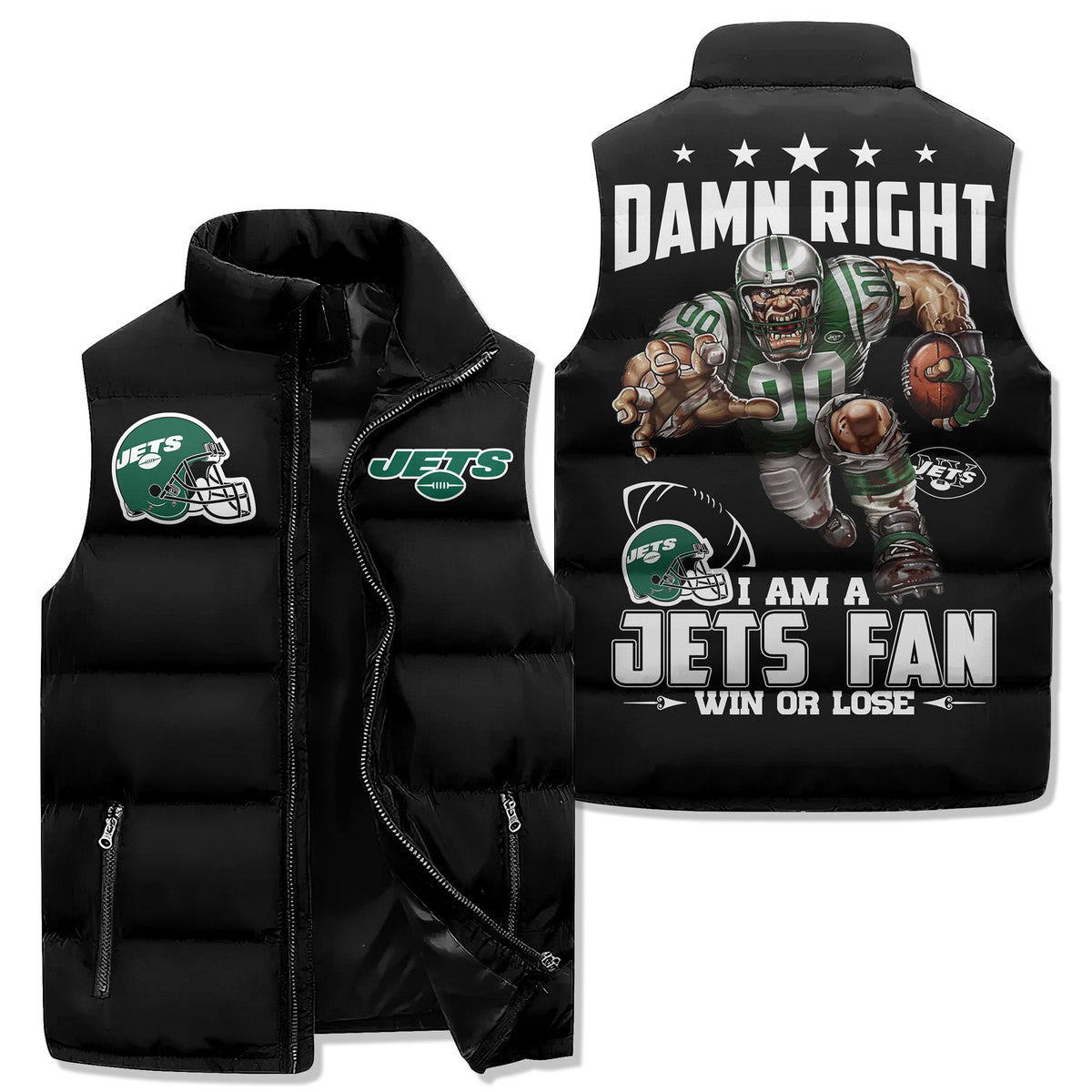 New York Jets Premium Sleeveless Puffer Jacket New Collection AZBTSPFJ000025