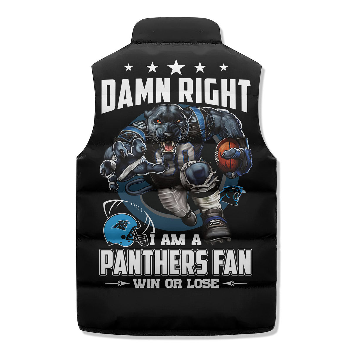 Carolina Panthers Premium Sleeveless Puffer Jacket New Collection AZBTSPFJ000004
