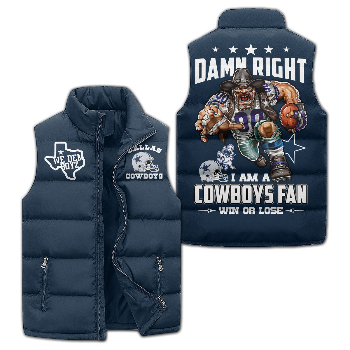 Dallas Cowboys Premium Sleeveless Puffer Jacket New Collection AZBTSPFJ000008