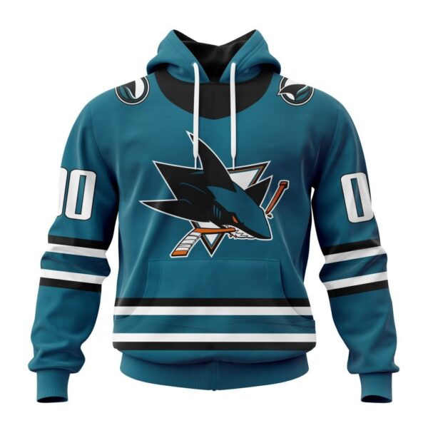 San Jose Sharks New Thicken Hoodie Personalized Letters Number AZBTCMHD000121