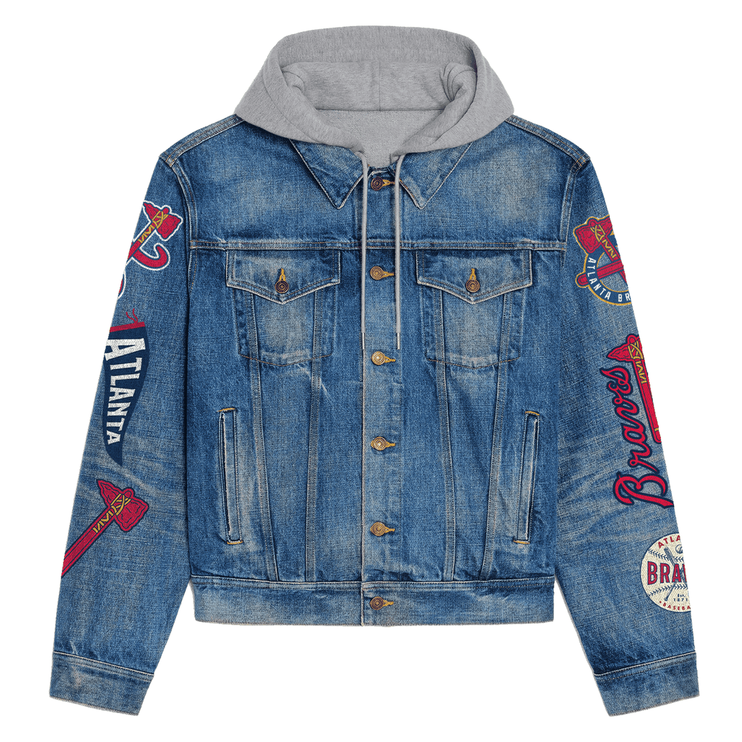 Aanta Braves Premium Hooded Denim Jacket New Collection AZBTHDJ000543