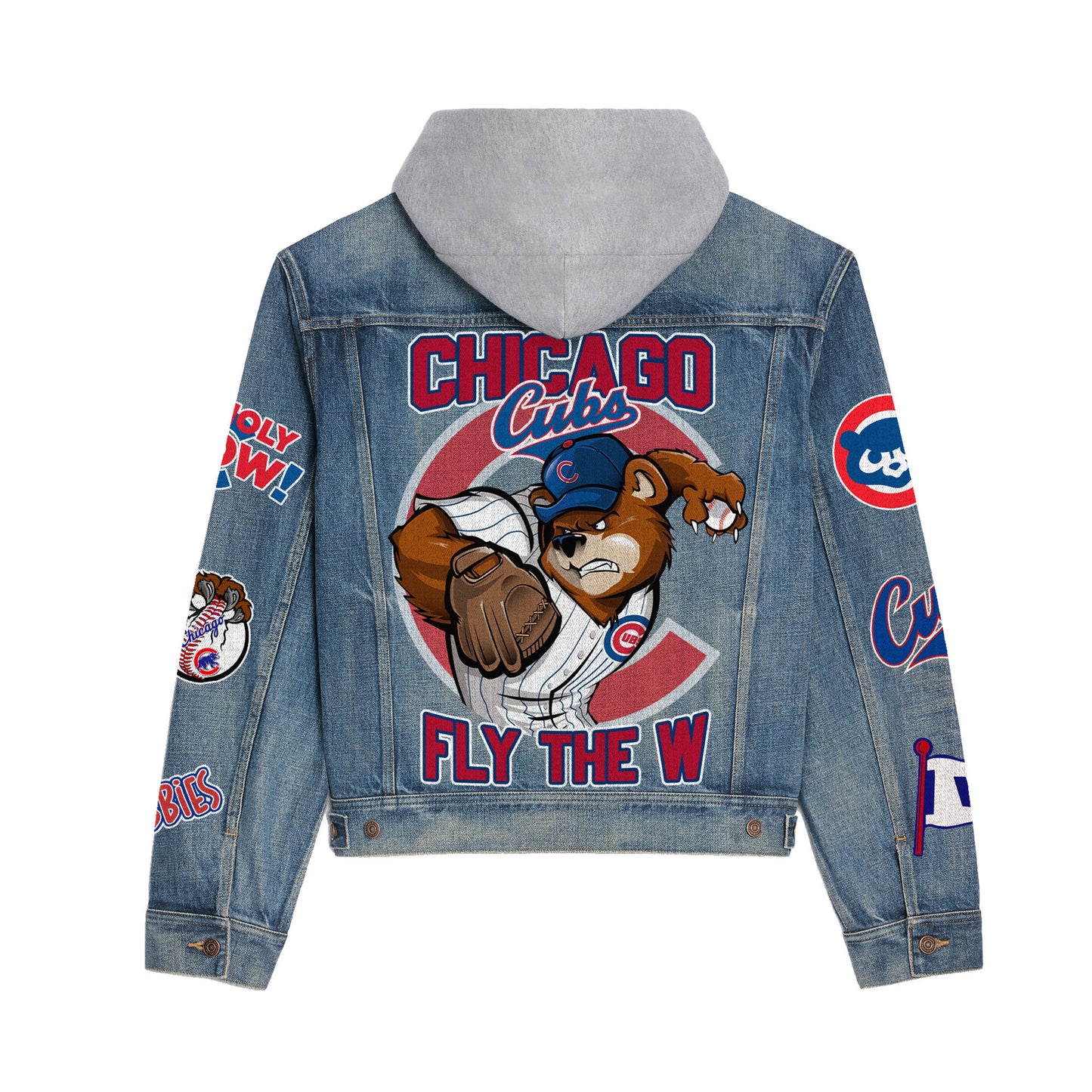 Chicago Cubs Premium Hooded Denim Jacket New Collection AZBTHDJ000591