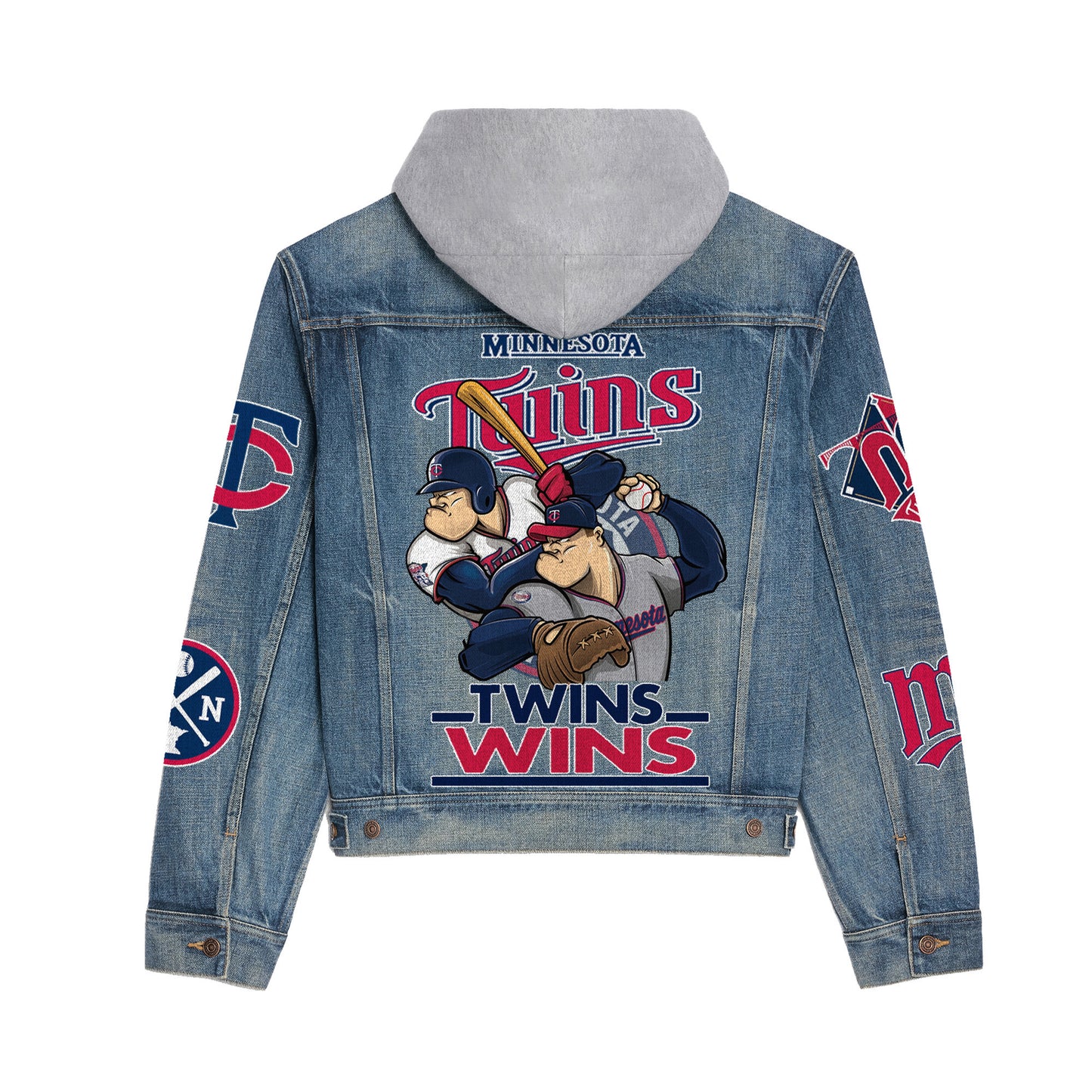Minnesota Twins Premium Hooded Denim Jacket New Collection AZBTHDJ000588