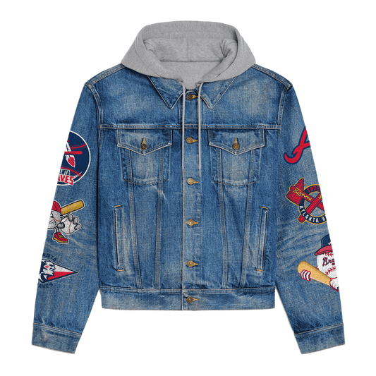 Aanta Braves Premium Hooded Denim Jacket New Collection AZBTHDJ000571