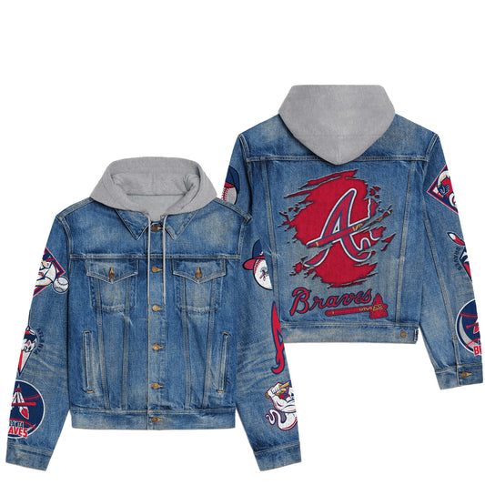 Aanta Braves Premium Hooded Denim Jacket New Collection AZBTHDJ000593
