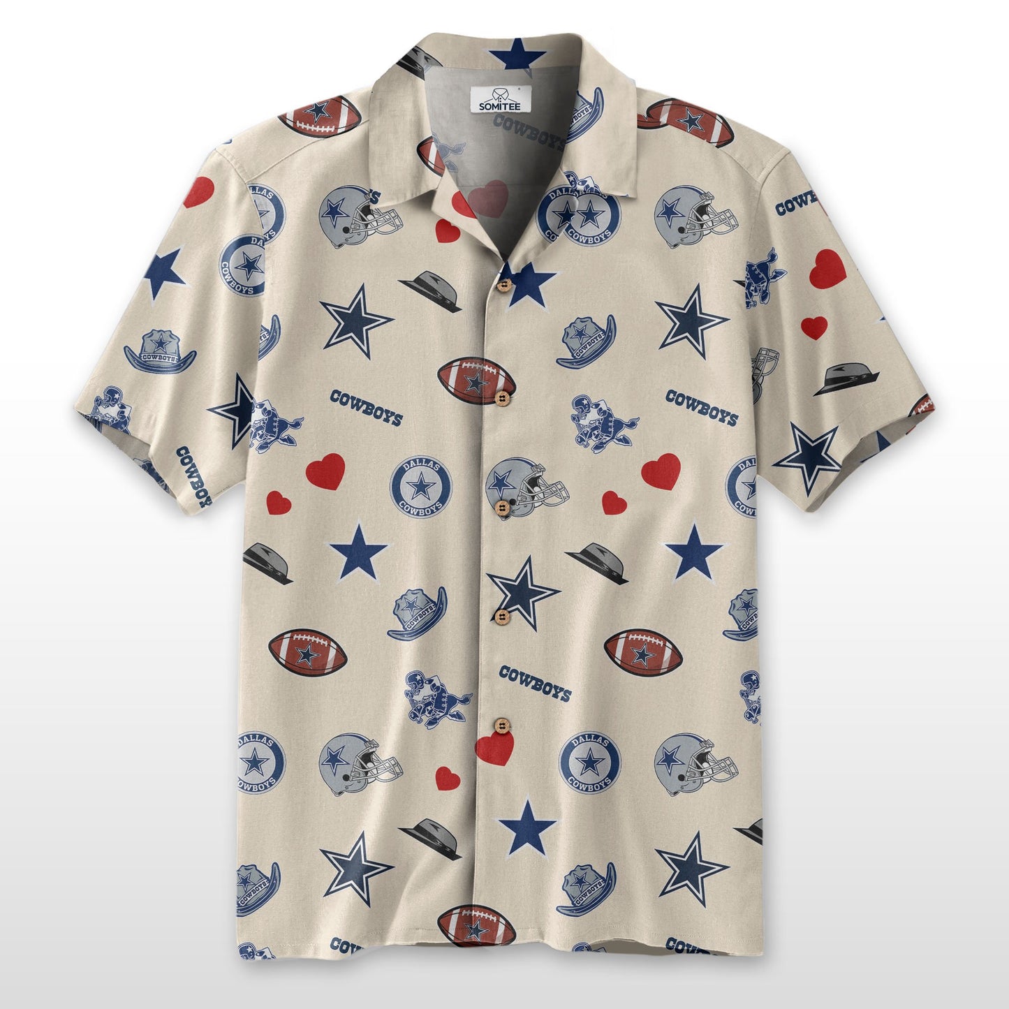 Dallas Cowboys Personalized Hawaiian Shirt 100% Cotton AZBTCHW000007