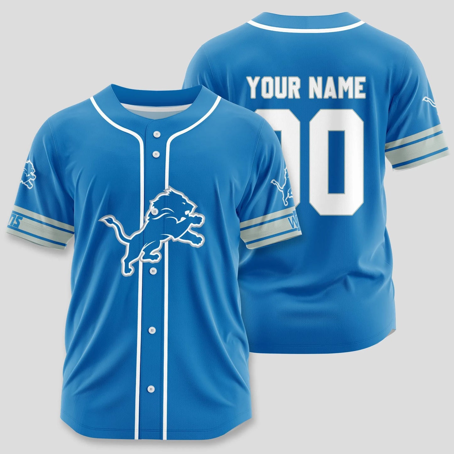 Detroit Lions Classic Baseball Jersey Customize Your Name & Number AZEMBJS000003