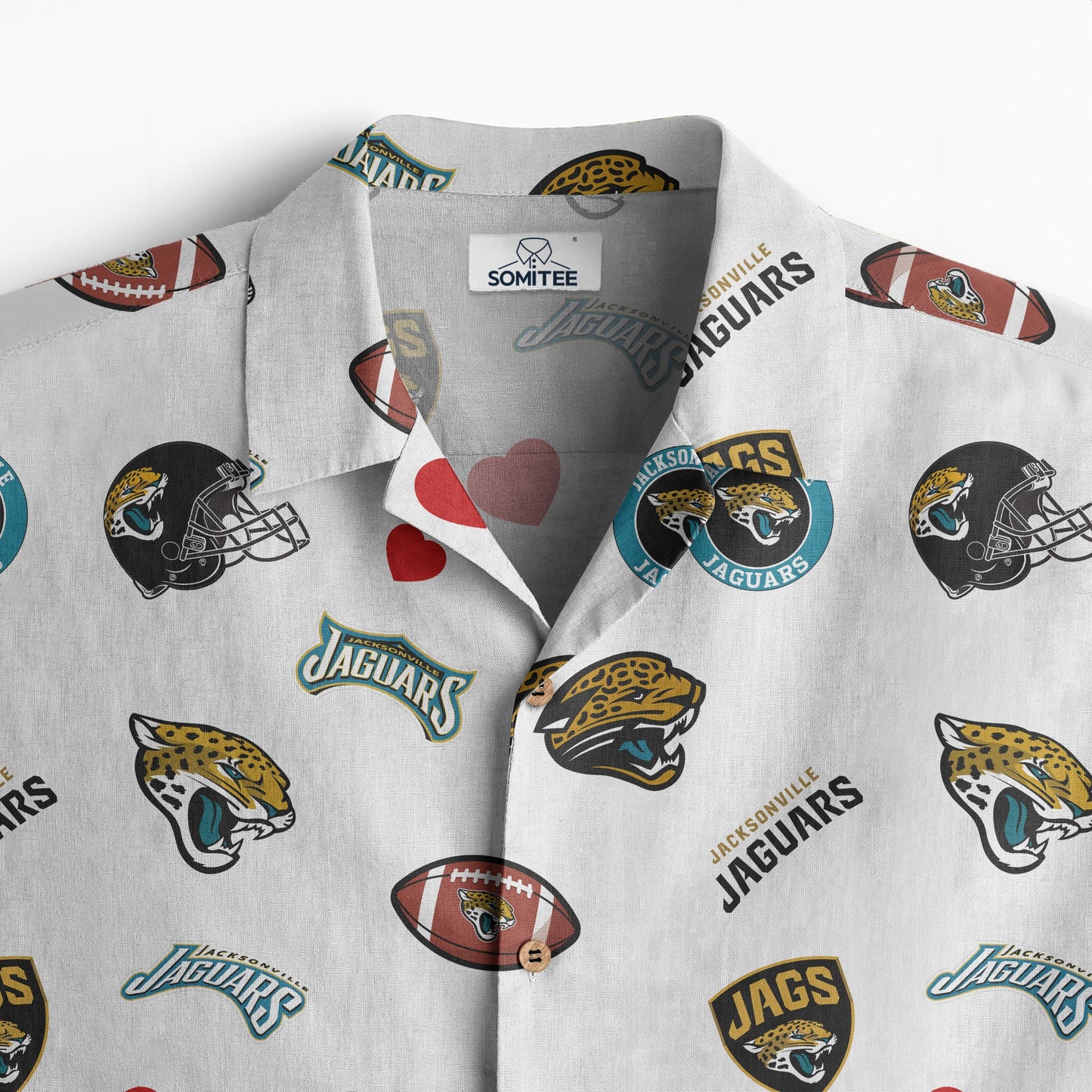 Jacksonville Jaguars Personalized Hawaiian Shirt 100% Cotton AZBTCHW000013