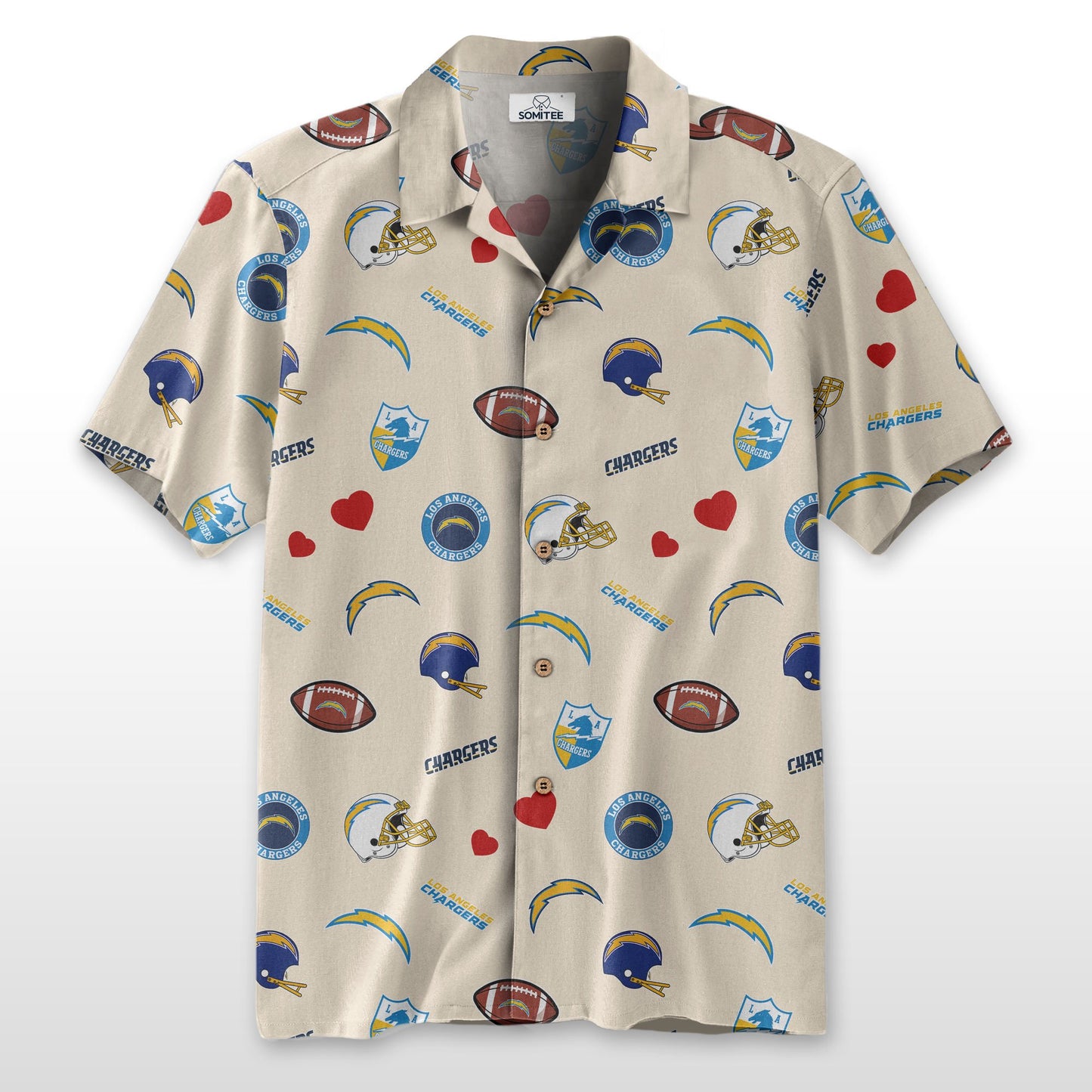 Los Angeles Chargers Personalized Hawaiian Shirt 100% Cotton AZBTCHW000016