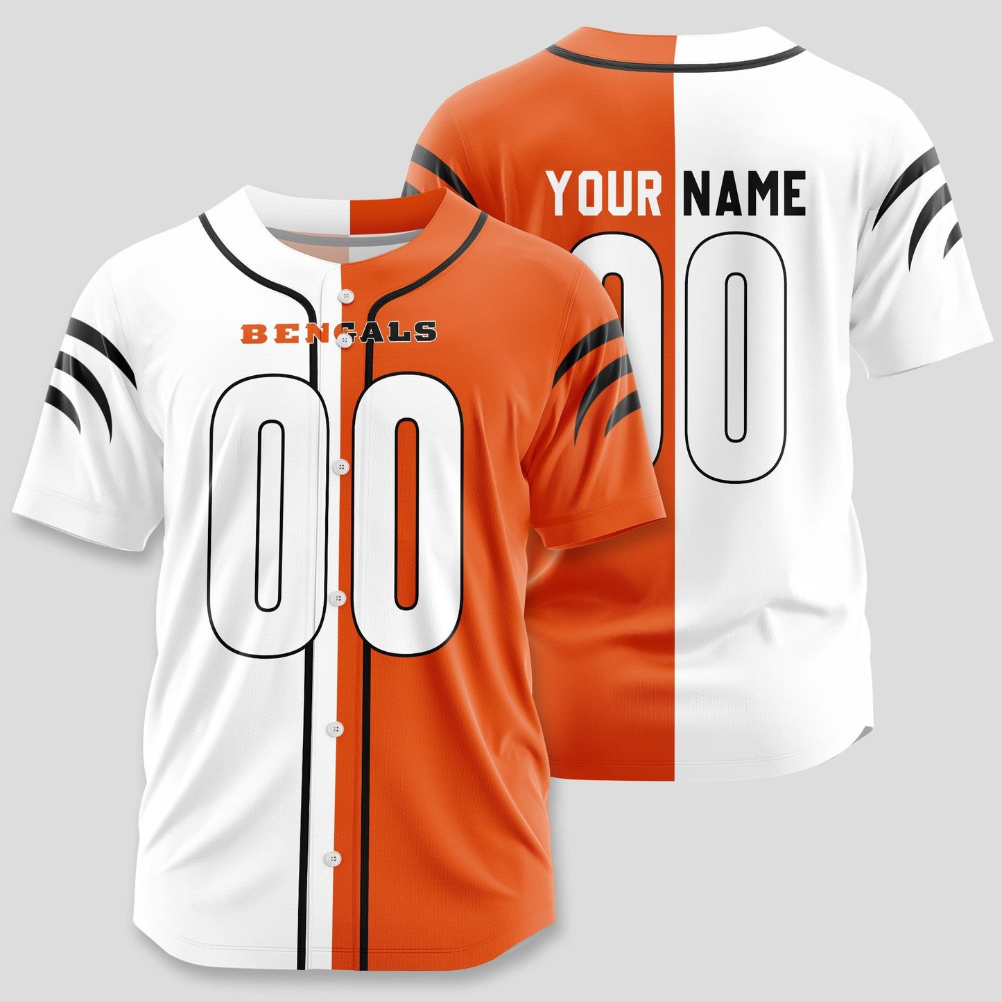 Cincinnati Bengals Classic Baseball Jersey Customize Your Name & Number AZEMBJS000047