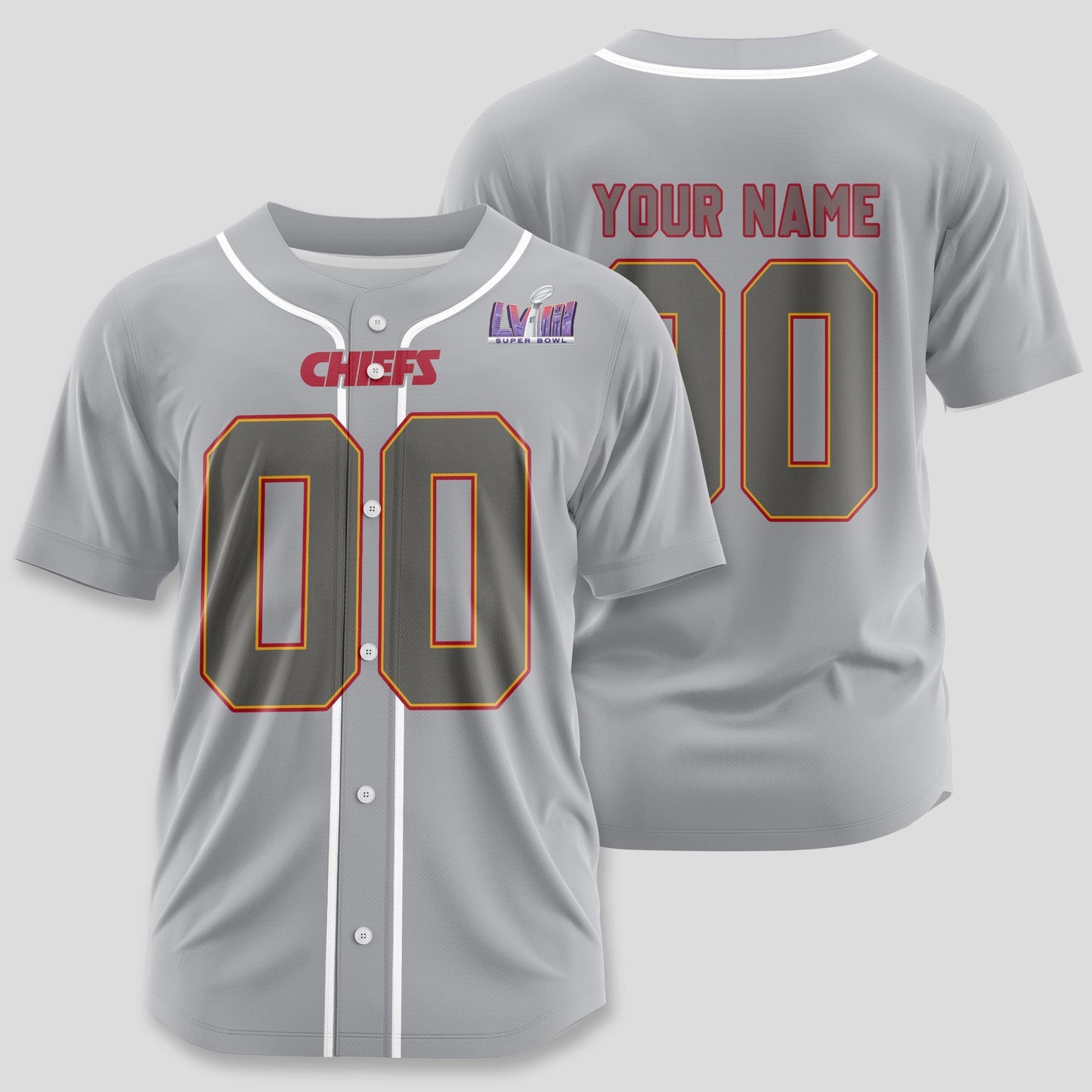 Kansas City Chiefs Classic Baseball Jersey Customize Your Name & Number AZEMBJS000054