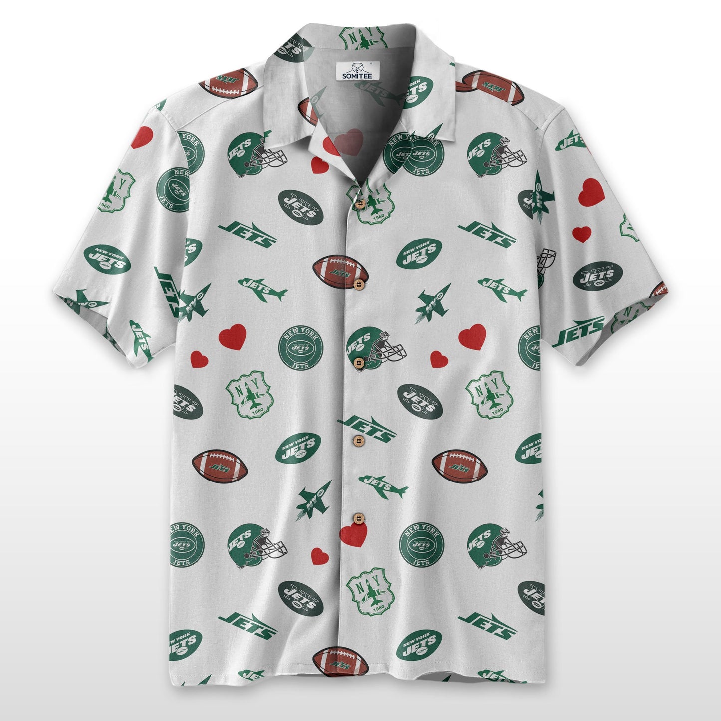 New York Jets Personalized Hawaiian Shirt 100% Cotton AZBTHWSS000024