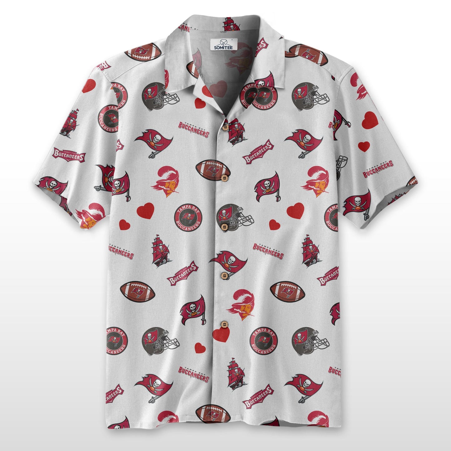 Tampa Bay Buccaneers Personalized Hawaiian Shirt 100% Cotton AZBTCHW000031