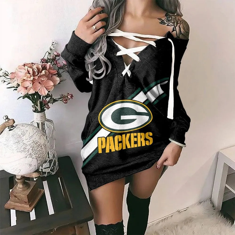 Green Bay Packers Lace-Up Sweatshirt 39