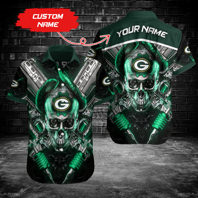 Green Bay Packers Personalized Button Shirts BG398