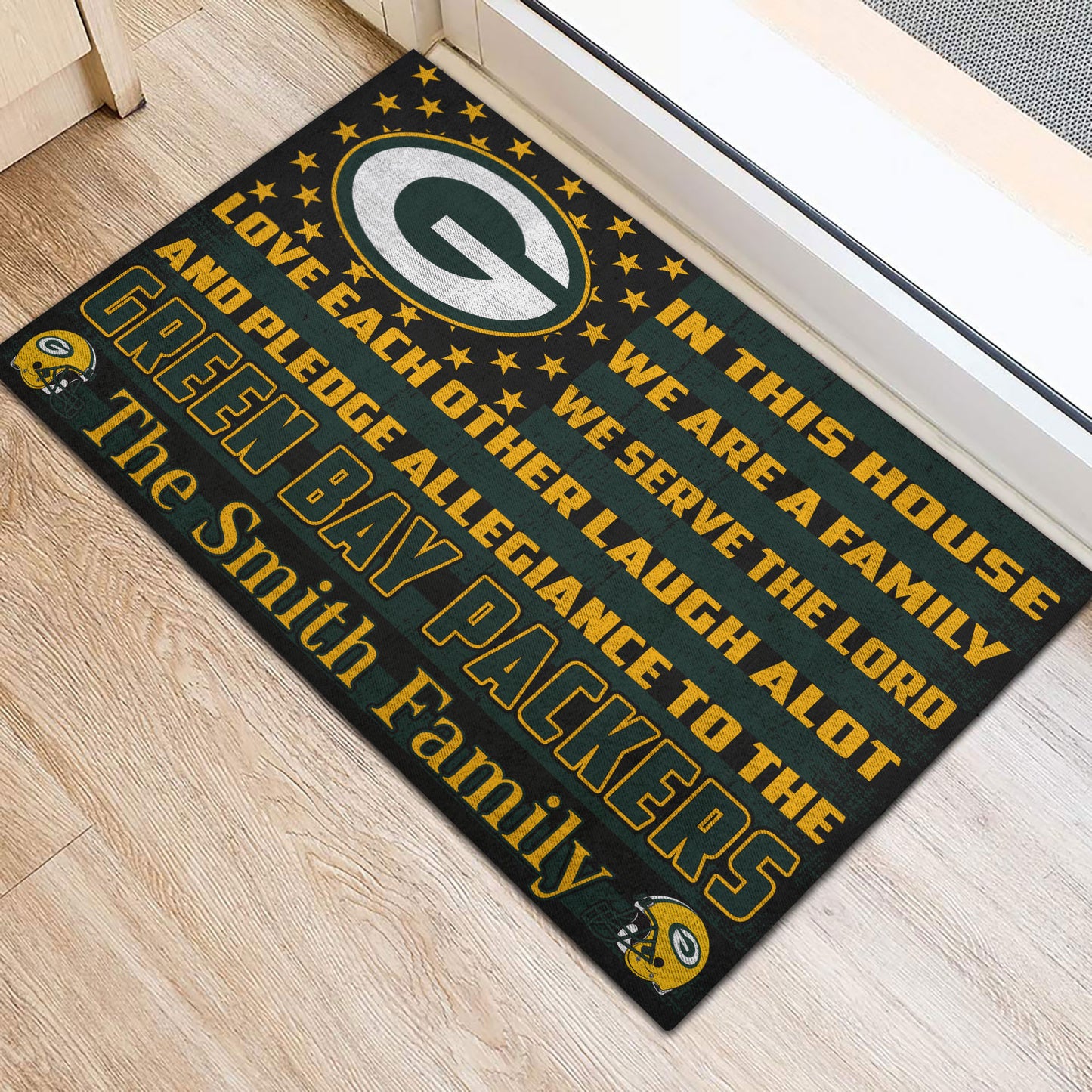 Green Bay Packers Personalized Doormat BG295