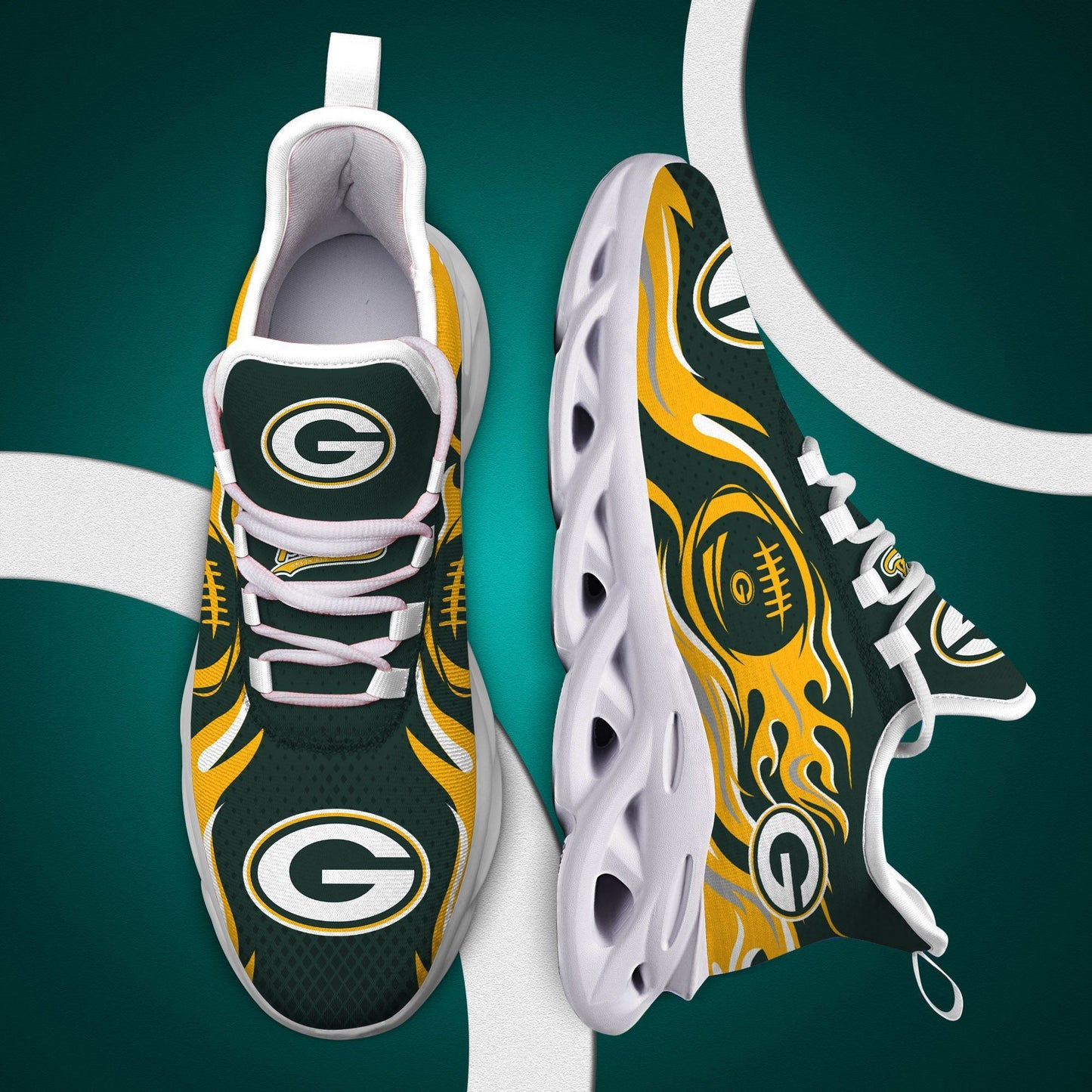 Green Bay Packers Yezy Running Sneakers 171