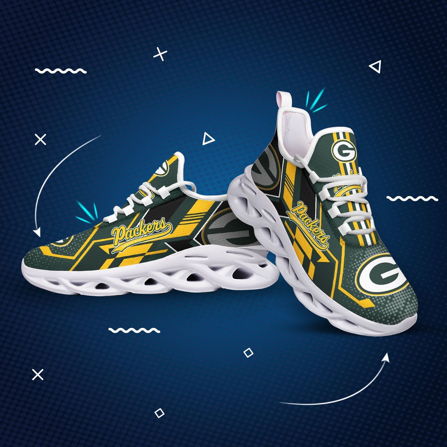Green Bay Packers Yezy Running Sneakers 174