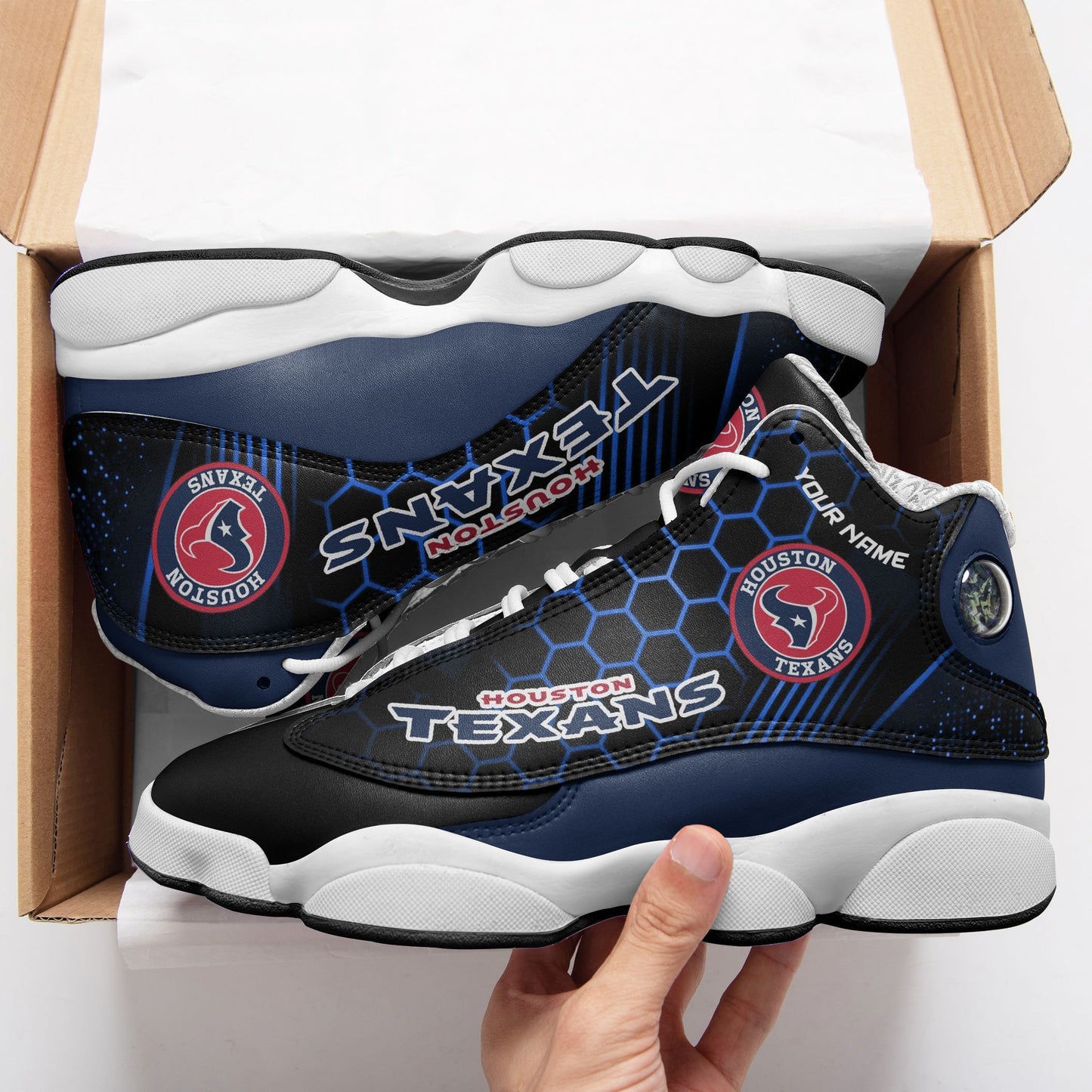 Houston Texans Personalized Air JD13 Sneakers 502