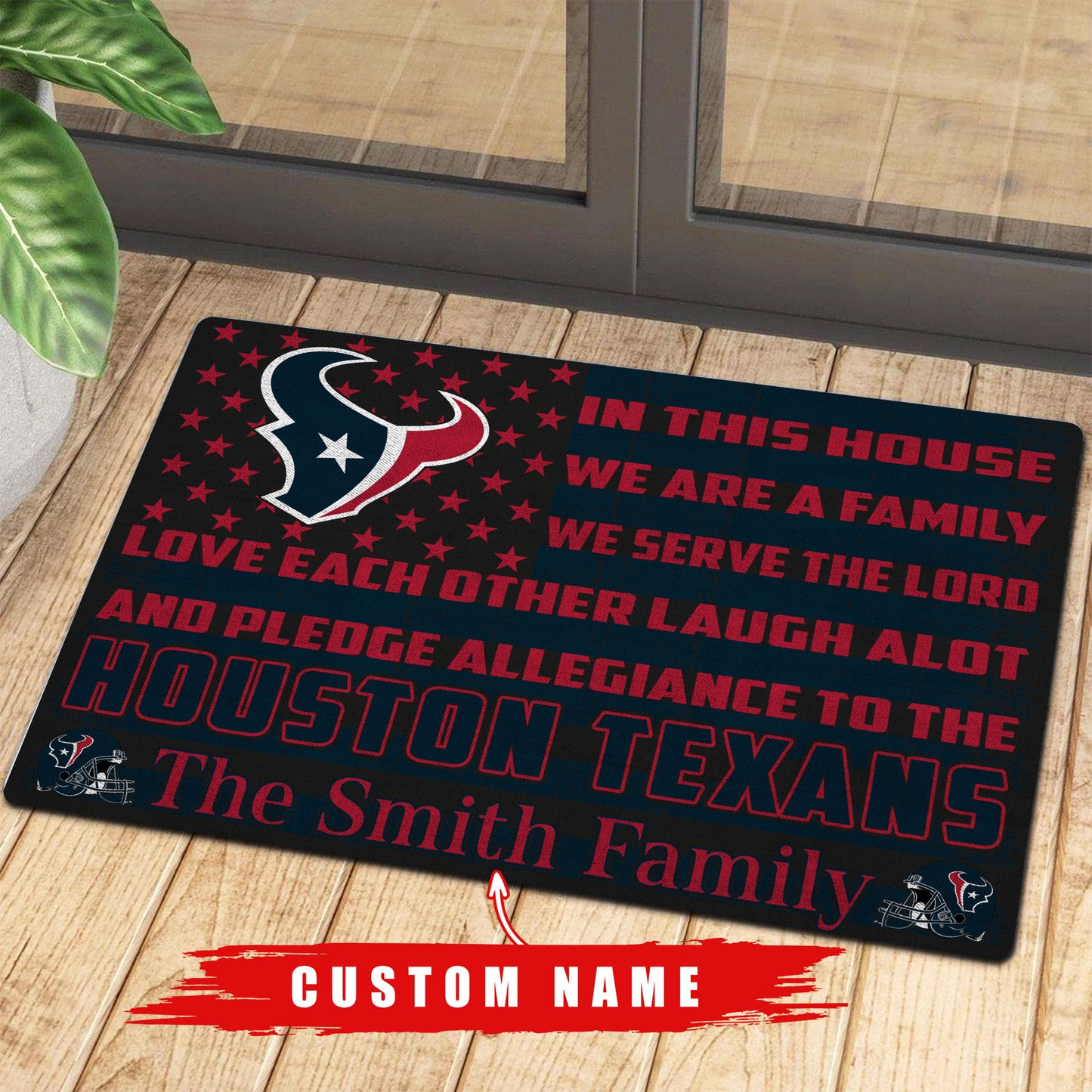 Houston Texans Personalized Doormat BG296
