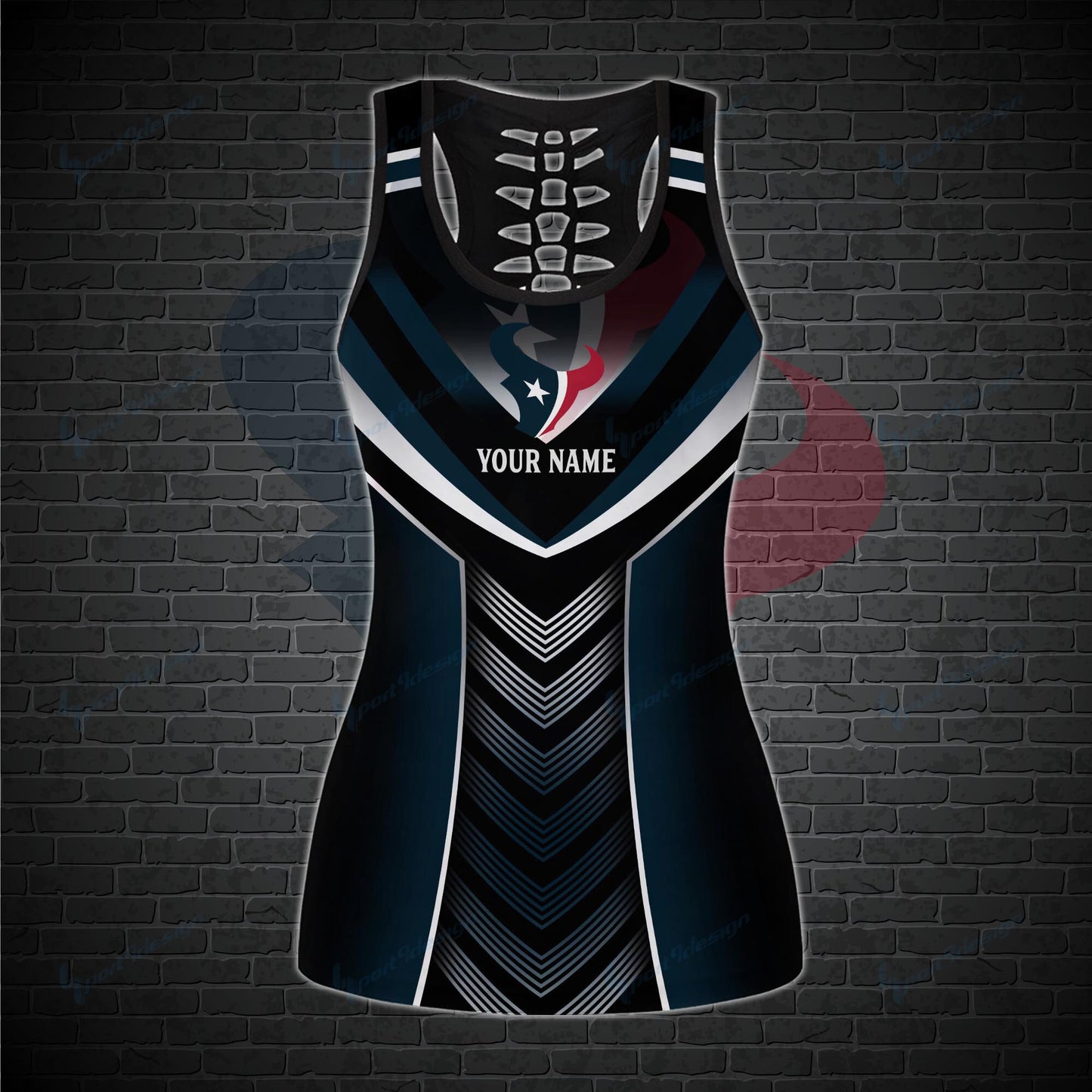 Houston Texans Personalized Leggings And Tank Top BG12