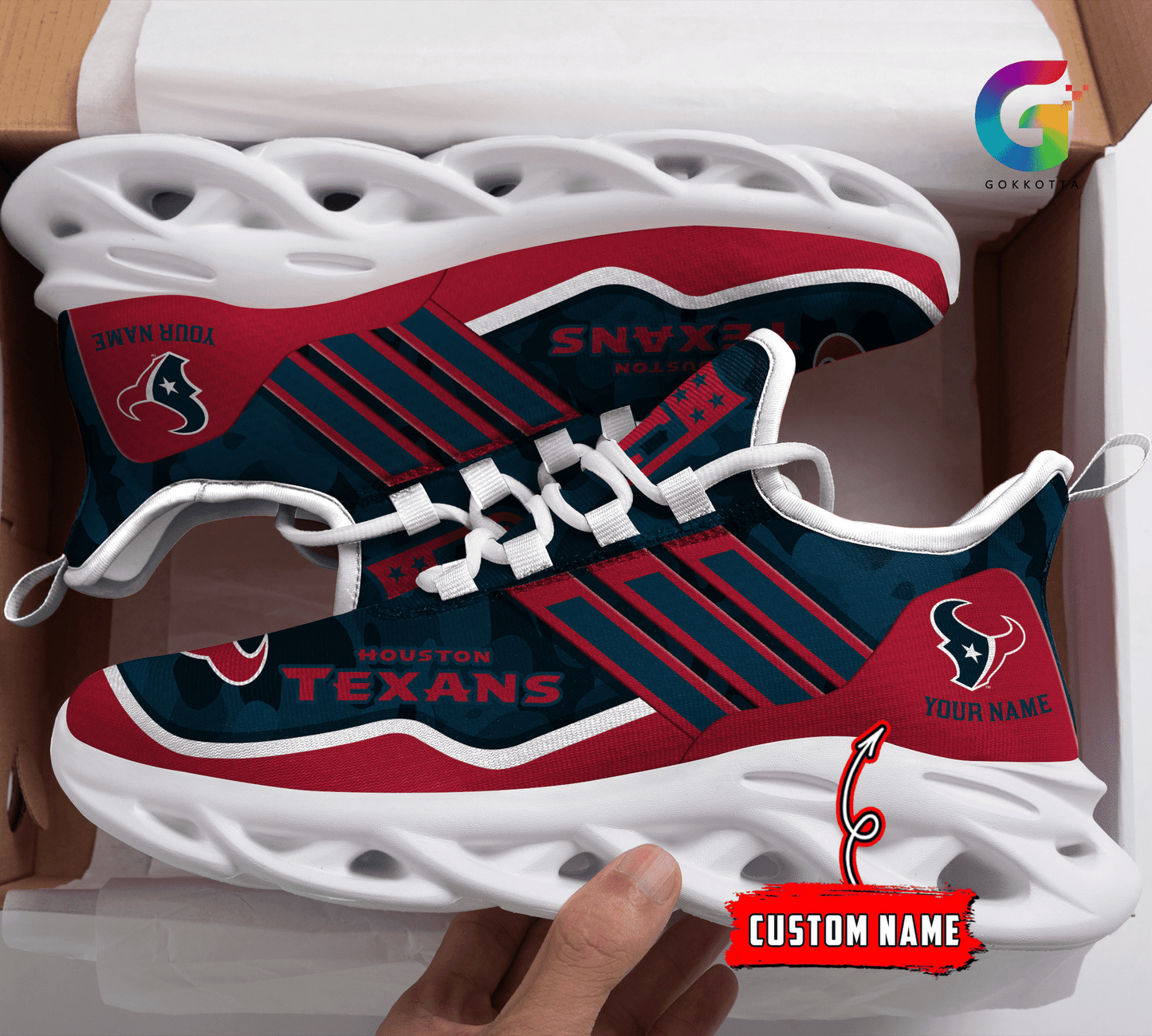 Houston Texans Personalized Yezy Running Sneakers BG320