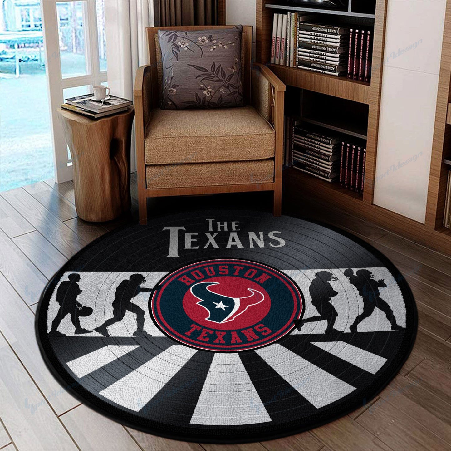 Houston Texans Round Rug 96