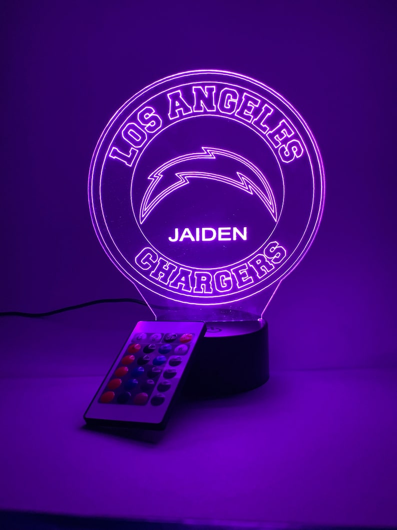 Los Angeles Chargers Personalized 3D Lamp For Sport Fans AZ3DLA018