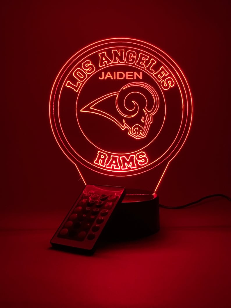 Los Angeles Rams Personalized 3D Lamp For Sport Fans AZ3DLA019