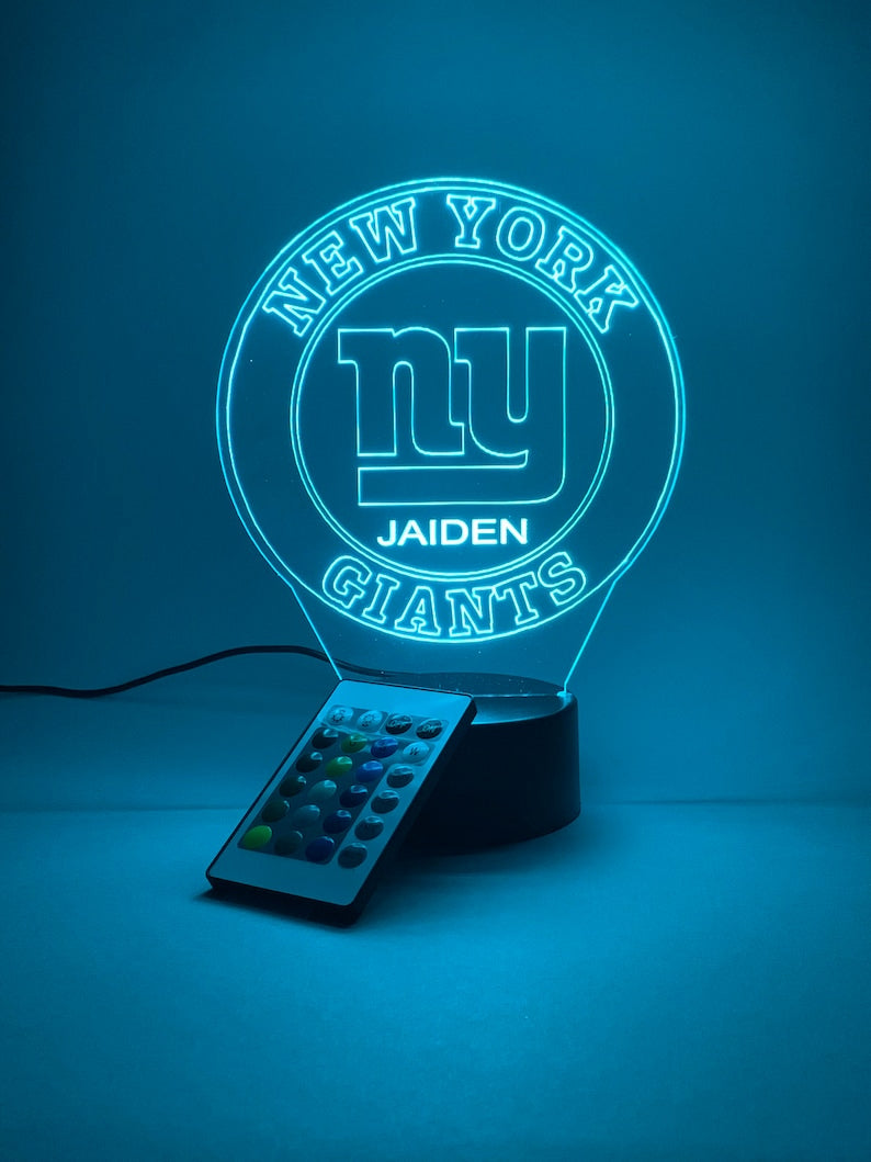 New York Giants Personalized 3D Lamp For Sport Fans AZ3DLA024