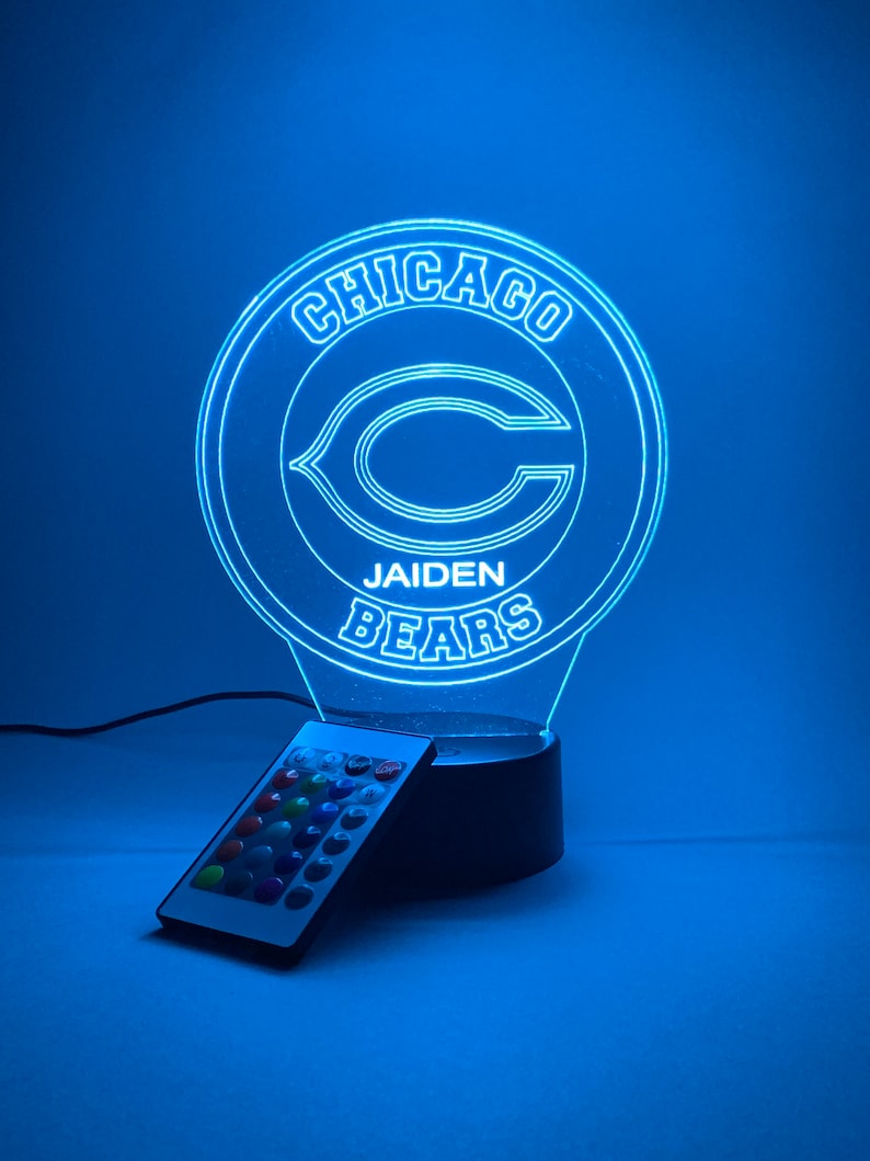 Chicago Bears Personalized 3D Lamp For Sport Fans AZ3DLA006