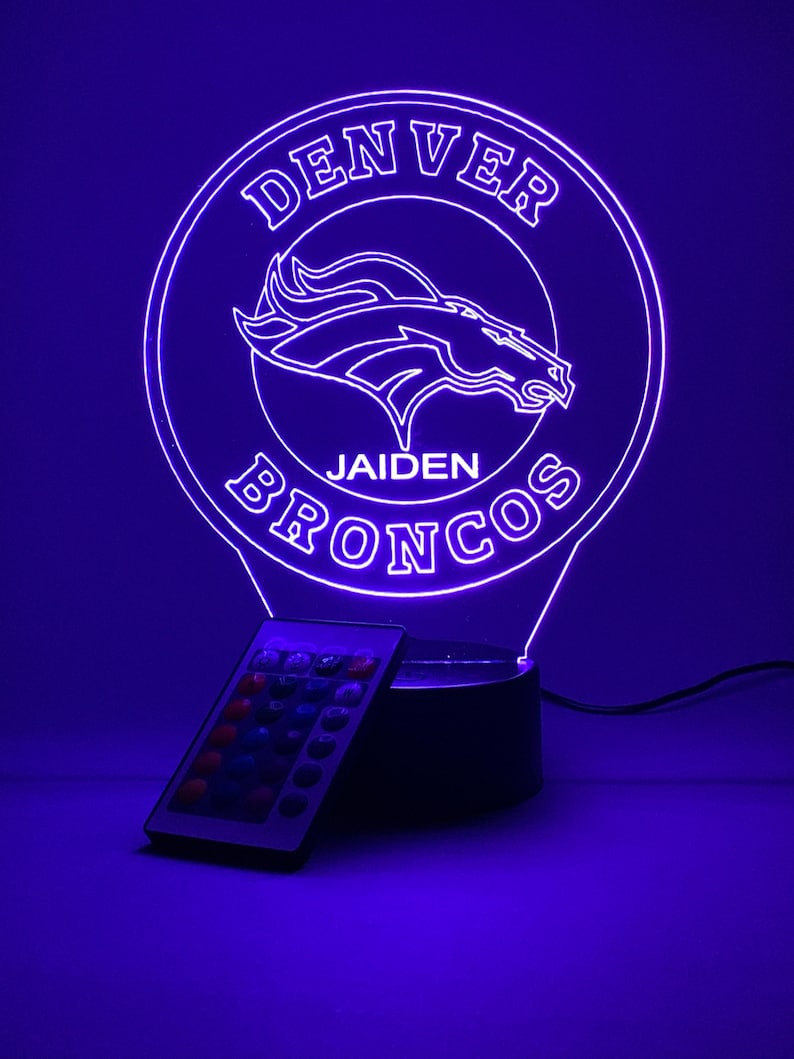 Denver Broncos Personalized 3D Lamp For Sport Fans AZ3DLA010