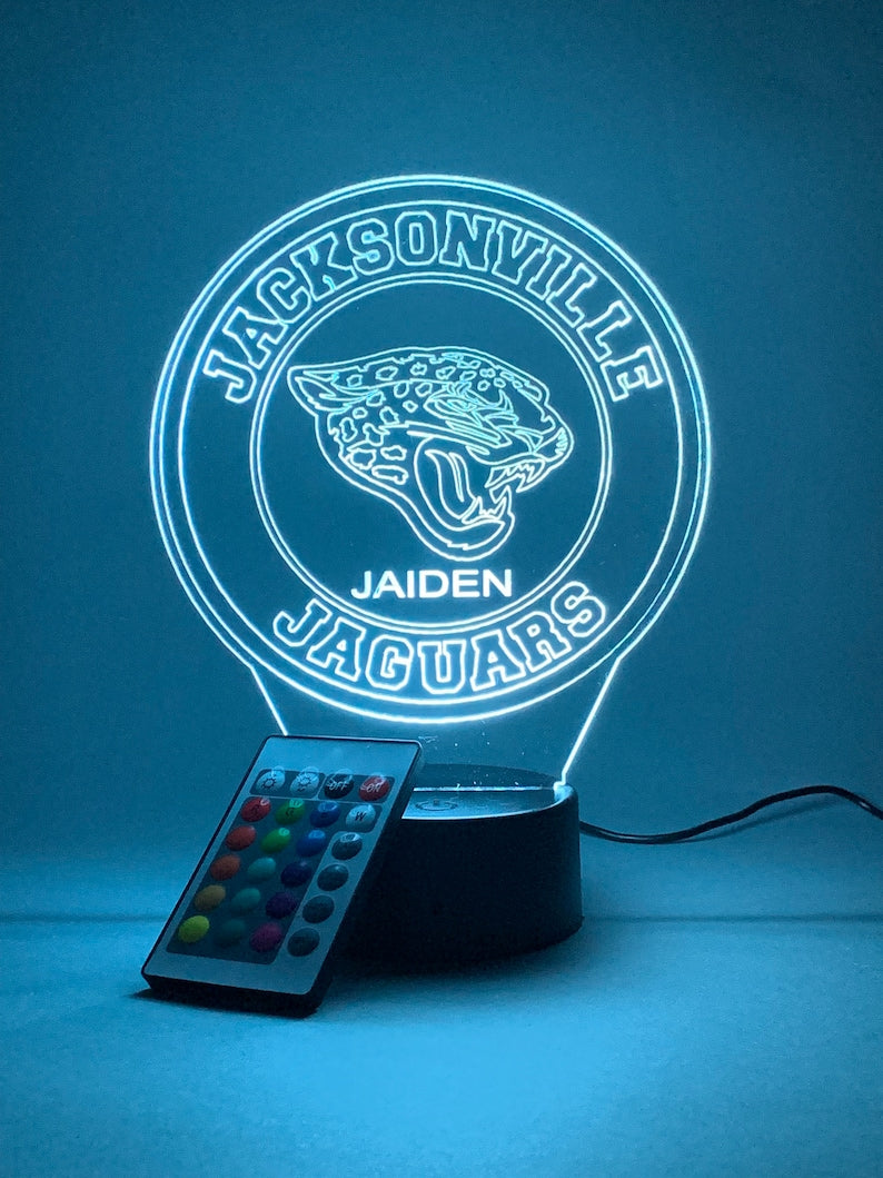 Jacksonville Jaguars Personalized 3D Lamp For Sport Fans AZ3DLA015