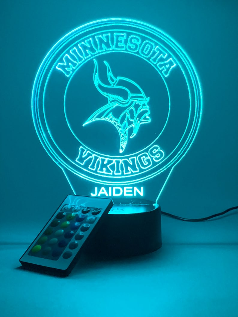 Minnesota Vikings Personalized 3D Lamp For Sport Fans AZ3DLA021